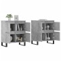 Aparadores 2 uds madera contrachapada gris hormigón de vidaXL, Aparadores - Ref: Foro24-3190185, Precio: 157,91 €, Descuento: %