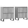 Aparadores 2 piezas madera contrachapada gris Sonoma de vidaXL, Aparadores - Ref: Foro24-3190187, Precio: 152,93 €, Descuento: %