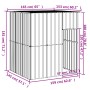 Caseta perros con tejado acero galvanizado gris 165x153x181 cm de vidaXL, Casetas para perros - Ref: Foro24-172363, Precio: 2...
