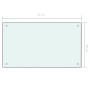 Protección salpicaduras cocina vidrio templado blanco 70x40 cm de vidaXL, Herramientas y utensilios de cocina - Ref: Foro24-2...