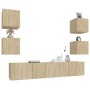 Set de muebles para TV 6 pzas madera contrachapada roble sonoma en Muebles TV | Comprar online en Foru.es