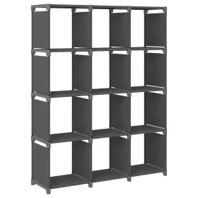 Estantería de 12 cubos de tela gris 103x30x141 cm de vidaXL, Librerías y estanterías - Ref: Foro24-322616, Precio: 43,27 €, D...