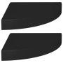 Estante flotante de esquina 2 uds MDF negro 25x25x3,8 cm de vidaXL, Estantes y estanterías - Ref: Foro24-323899, Precio: 27,5...