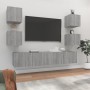 Set de muebles para TV 6 pzas madera contrachapada gris Sonoma en Muebles TV | Comprar online en Foru.es