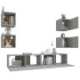Set de muebles para TV 6 pzas madera contrachapada gris Sonoma en Muebles TV | Comprar online en Foru.es