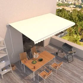 Toldo retráctil automático crema 500x300 cm de vidaXL, Toldos - Ref: Foro24-3068947, Precio: 493,53 €, Descuento: %