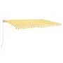 Toldo retráctil automático amarillo y blanco 500x300 cm de vidaXL, Toldos - Ref: Foro24-3068948, Precio: 467,82 €, Descuento: %
