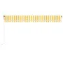 Toldo retráctil automático amarillo y blanco 500x300 cm de vidaXL, Toldos - Ref: Foro24-3068948, Precio: 467,82 €, Descuento: %