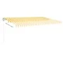 Toldo retráctil automático amarillo y blanco 500x300 cm de vidaXL, Toldos - Ref: Foro24-3068948, Precio: 467,82 €, Descuento: %