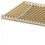 Toldo retráctil automático amarillo y blanco 500x300 cm de vidaXL, Toldos - Ref: Foro24-3068948, Precio: 467,82 €, Descuento: %