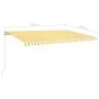 Toldo retráctil automático amarillo y blanco 500x300 cm de vidaXL, Toldos - Ref: Foro24-3068948, Precio: 467,82 €, Descuento: %