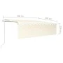 Toldo retráctil manual con persiana crema 5x3 m de vidaXL, Toldos - Ref: Foro24-3069347, Precio: 531,88 €, Descuento: %