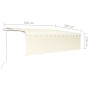 Toldo retráctil manual con persiana crema 5x3 m de vidaXL, Toldos - Ref: Foro24-3069347, Precio: 581,01 €, Descuento: %
