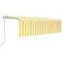 Toldo automático retráctil con persiana amarillo y blanco 5x3 m de vidaXL, Toldos - Ref: Foro24-3069348, Precio: 507,79 €, De...