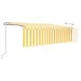 Toldo automático retráctil con persiana amarillo y blanco 5x3 m de vidaXL, Toldos - Ref: Foro24-3069348, Precio: 507,79 €, De...
