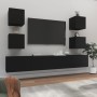 Set de muebles para TV 6 piezas madera contrachapada negro en Muebles TV | Comprar online en Foru.es