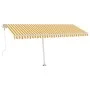 Toldo de pie automático amarillo y blanco 500x300 cm de vidaXL, Toldos - Ref: Foro24-3069588, Precio: 586,60 €, Descuento: %