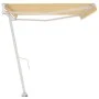 Toldo de pie automático amarillo y blanco 500x300 cm de vidaXL, Toldos - Ref: Foro24-3069588, Precio: 586,60 €, Descuento: %