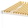 Toldo de pie automático amarillo y blanco 500x300 cm de vidaXL, Toldos - Ref: Foro24-3069588, Precio: 586,60 €, Descuento: %