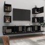Set de muebles para TV 6 piezas madera contrachapada negro en Muebles TV | Comprar online en Foru.es