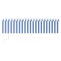 Automatic retractable awning with blue and white blind 5x3 m by vidaXL, Awnings - Ref: Foro24-3069346, Price: 512,31 €, Disco...