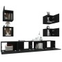 Set de muebles para TV 6 piezas madera contrachapada negro en Muebles TV | Comprar online en Foru.es