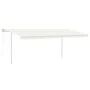 Toldo retráctil automático con postes crema 5x3 m de vidaXL, Toldos - Ref: Foro24-3069987, Precio: 581,08 €, Descuento: %