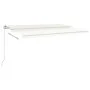 Toldo retráctil automático con postes crema 5x3 m de vidaXL, Toldos - Ref: Foro24-3069987, Precio: 581,08 €, Descuento: %