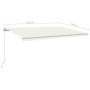 Toldo retráctil automático con postes crema 5x3 m de vidaXL, Toldos - Ref: Foro24-3069987, Precio: 614,78 €, Descuento: %