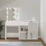 Tocador con LED y armario madera contrachapada blanco de vidaXL, Tocadores para dormitorios - Ref: Foro24-3082017, Precio: 13...