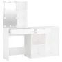 Tocador con LED y armario madera contrachapada blanco de vidaXL, Tocadores para dormitorios - Ref: Foro24-3082017, Precio: 13...