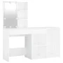 Tocador con LED y armario madera contrachapada blanco de vidaXL, Tocadores para dormitorios - Ref: Foro24-3082017, Precio: 13...