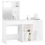 Tocador con LED y armario madera contrachapada blanco de vidaXL, Tocadores para dormitorios - Ref: Foro24-3082017, Precio: 13...