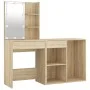 Tocador con LED y armario madera contrachapada roble Sonoma de vidaXL, Tocadores para dormitorios - Ref: Foro24-3082020, Prec...