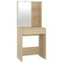 Tocador con LED y armario madera contrachapada roble Sonoma de vidaXL, Tocadores para dormitorios - Ref: Foro24-3082020, Prec...