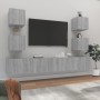 Set de muebles para TV 6 pzas madera contrachapada gris Sonoma en Muebles TV | Comprar online en Foru.es