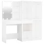 Tocador con LED y 2 armarios madera contrachapada blanco de vidaXL, Tocadores para dormitorios - Ref: Foro24-3082026, Precio:...