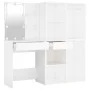 Tocador con LED y 2 armarios madera contrachapada blanco de vidaXL, Tocadores para dormitorios - Ref: Foro24-3082026, Precio:...