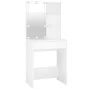 Tocador con LED y 2 armarios madera contrachapada blanco de vidaXL, Tocadores para dormitorios - Ref: Foro24-3082026, Precio:...