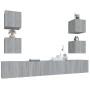 Set de muebles para TV 6 pzas madera contrachapada gris Sonoma en Muebles TV | Comprar online en Foru.es