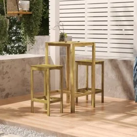 Mesa de bar madera de pino impregnada 60x60x110 cm de vidaXL, Mesas de jardín - Ref: Foro24-318219, Precio: 66,91 €, Descuent...