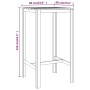 Mesa de bar madera de pino impregnada 60x60x110 cm de vidaXL, Mesas de jardín - Ref: Foro24-318219, Precio: 68,28 €, Descuent...