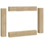 Set de muebles para TV 8 pzas madera contrachapada roble Sonoma en Muebles TV | Comprar online en Foru.es