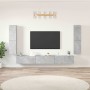 Set de muebles de TV 7 pzas madera contrachapada gris hormigón en Muebles TV | Comprar online en Foru.es