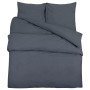 Juego de funda nórdica algodón gris antracita 200x200 cm de vidaXL, Fundas de nórdico - Ref: Foro24-136091, Precio: 33,15 €, ...