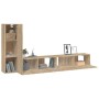 Set de muebles para TV 3 pzas madera contrachapada roble sonoma en Muebles TV | Comprar online en Foru.es