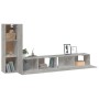 Set de muebles de TV 3 pzas madera contrachapada gris hormigón en Muebles TV | Comprar online en Foru.es
