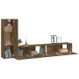 Set de muebles de TV 3 pzas madera contrachapada roble ahumado en Muebles TV | Comprar online en Foru.es