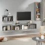 Set de muebles de TV 4 pzas madera contrachapada gris hormigón en Muebles TV | Comprar online en Foru.es