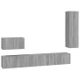 Set de muebles para TV 4 pzas madera contrachapada gris Sonoma en Muebles TV | Comprar online en Foru.es